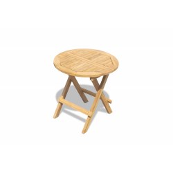 Ashdown Folding Picnic Table, Round, Straight Slats