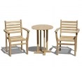 Canfield Round 60cm Table with 2 Yale Stacking Chairs