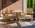 Canfield Round 60cm Table with 2 Yale Stacking Chairs