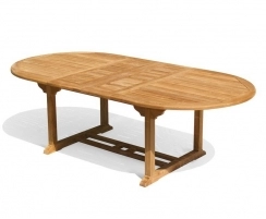 Brompton Oval Extendable Outdoor Table, Double-Leaf – 1.8 - 2.4m