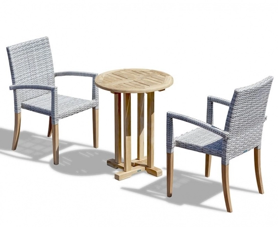 Canfield Round 60cm Table with 2 St. Tropez Armchairs