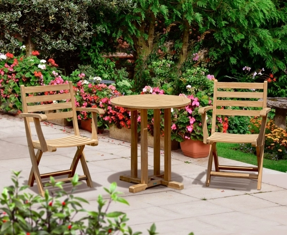 Canfield 70cm Round Table with 2 Suffolk Armchairs Dining Set