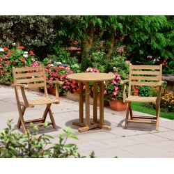 Canfield 70cm Round Table with 2 Suffolk Armchairs Dining Set