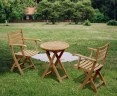 Suffolk Folding 2 Seater Teak Dining Set - 0.6m