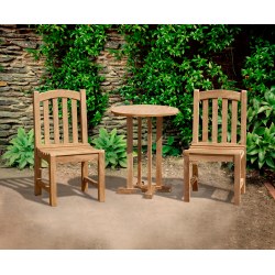 Canfield Round 60cm Table with 2 Clivedon Chairs