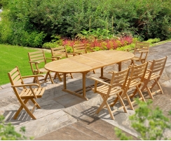 Zen Garden ZG014 Eucalyptus 3-Piece Set with Table and 2 Bar Chairs Yellow Teak Wood Finish 