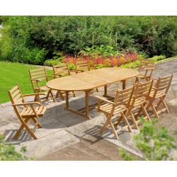 Brompton Double-leaf, Extending Table with 8 Suffolk Chairs Dining Set
