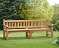 Braemar Large Heavy Duty Teak Garden Bench – 2.4m