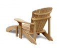 New England Teak Adirondack Chair & Leg Rest