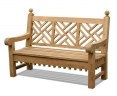 Chiswick 5ft Teak Decorative Lattice Bench – 1.5m