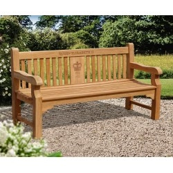 Balmoral Teak Queen Elizabeth II Commemorative Bench - 1.8m
