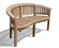 Deluxe Rustic Teak Banana Bench