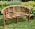 Deluxe Rustic Teak Banana Bench