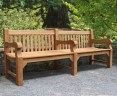 Balmoral Large Heavy-Duty Park Bench with 3 arms – 2.4m