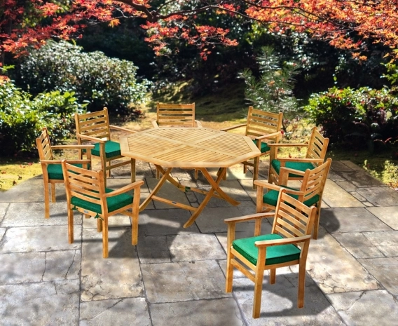 Suffolk Octagonal 1.5m Table & 8 Yale Stacking Armchairs