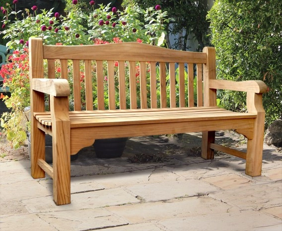 Buckingham 3 Seater Teak Bench - 1.5m