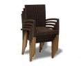 St. Tropez Teak & All-Weather Wicker Stacking Chair