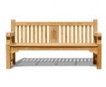 King Charles III Coronation Bench, Royal Cypher, Teak - Balmoral 1.8m