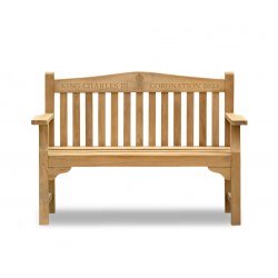 King Charles III Coronation Bench, Teak - Tribute, 1.2m