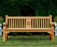 King Charles III Coronation Bench, Coronation Emblem, Teak - Balmoral 1.8m