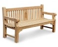 King Charles III Coronation Bench, Royal Cypher, Teak - Balmoral 1.8m