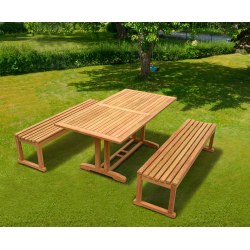 Cadogan Rectangular 1.8m Table with Benches Dining Set