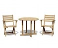Canfield 90cm Round Table with 2 Suffolk Folding Chairs Dining Set