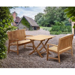 Rimini Folding Table with Stanford Benches Set