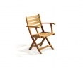 Folding teak armchair