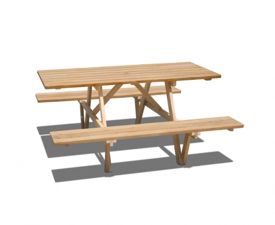 Wheelchair Accessible Picnic Table, Teak - 1.8m