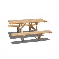 Wheelchair Accessible Picnic Table, Teak - 1.8m