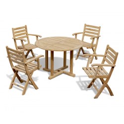 Canfield 1.1m Round Table and Suffolk Chairs Dining Set