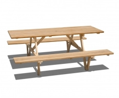 Wheelchair Accessible Picnic Table, Teak - 2.2m