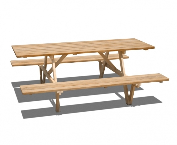 Wheelchair Accessible Picnic Table, Teak - 2.2m