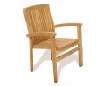 Wooden garden armchair