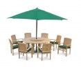 Large teak garden dining set