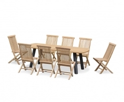Disk Oval Table with Ashdown Chairs Dining Set - 2.2m