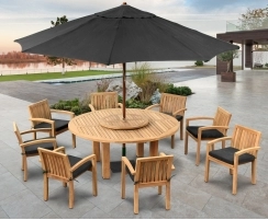 Titan 1.8m Round Table with Monaco Chair Outdoor Dining Set