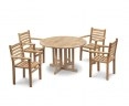 4 seater wooden garden table and chairs