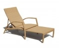 Monaco Rattan Garden Sun Lounger, Adjustable Sun Lounger