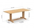 Belgrave Rectangular Teak Garden Table - 2m