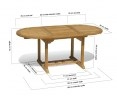 Brompton Bijou Extendable Teak Table, Single-Leaf – 1.2 - 1.8m