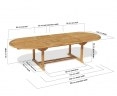 Brompton Teak Extending Oval Table, Double-Leaf – 2 - 3m