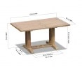 Cadogan Rectangular Outdoor Pedestal Table – 1.5m