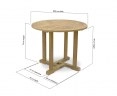 Canfield Teak Round Outdoor Table – 0.9m