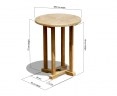 Canfield Teak Small Round Wooden Table – 0.6m