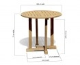 Canfield Teak Small Round Garden Table – 0.8m