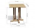 Canfield Teak Square Garden Table - 0.7m