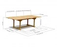 Dorchester Teak Extendable Outdoor Table, Double-Leaf – 1.8-2.4m