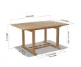 Hilgrove 5ft Solid Wood Rectangular Patio Table – 1.5m